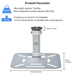 Desktop Projector Holder Stand Table Mobile Projector Mount Removable Adjustable Universal Projectors Bracket Holder Studio Home