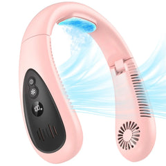 2026 New Upgrade Neck Air Conditioner, Portable Neck Fan with Cooling Plate 360°Cooling Airflow, 5000Mah Rechargeable USB Fan