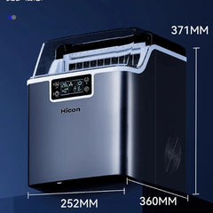 Ice Maker Machine Countertop, 26 Lbs in 24 Hours, 9 Cubes Ready in 6 Mins, Electric Ice Maker and Compact Potable Silver
