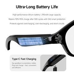 2026 AI Smart Glasses AI Translation Sunglasses Bluetooth Calling Music Player Camera Control Anti-Blue Light Glasses Men Women