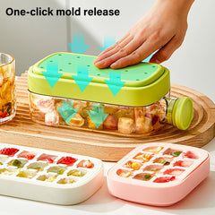 Portable Silicone Freezer Ice Trays Zero-Contact Pressure Ice Cube Mold Whiskey Ice Cream Silicone Water Bottle Ice Cube Maker