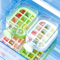 500/800Ml 2In1 Ice Cube Tray with Water Bottle Press Type Portable Ice Maker High Capacity Ice Mold for Home Kitchen Summer Use