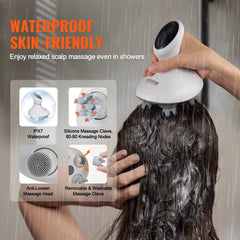 Succebuy Electric Scalp Massager Rechargeable Head Massager Hair Growth Waterproof Portable Kneading Electric Scalp Scratcher