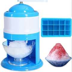 Portable Hand Crank Snow Cone Machine Manual Shaved Ice Maker Perfect for Summer Parties and Slushy Making Kitchen Tools
