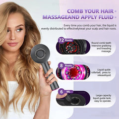 3 in 1 Red Light Therapy Head Massage Comb Hair Oil Applicator Waterproof Hair Growth Vibration Electric Scalp Massager Brush
