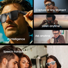 6K HD AI Smart Glasses Multifunctional Camera Chatgpt Bluetooth Call Voice Assistant Music Player AI Translation Glasses