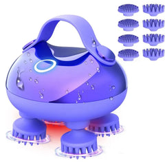 Electric Hair Scalp Massager Kneading 100 Massage Nodes, Portable Head Massager Waterproof Handheld Head Hair Growth Stress Rela