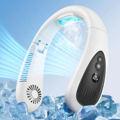 2026 New Upgrade Neck Air Conditioner, Portable Neck Fan with Cooling Plate 360°Cooling Airflow, 5000Mah Rechargeable USB Fan