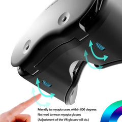 Original pro X7 VR Virtual Reality 3D Glasses Box VR Google Cardboard Helmet for IOS Android 5-7" Smartphone,Wireless Rocker