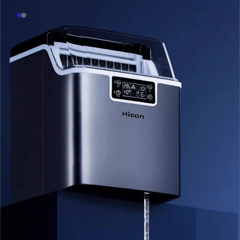 Ice Maker Machine Countertop, 26 Lbs in 24 Hours, 9 Cubes Ready in 6 Mins, Electric Ice Maker and Compact Potable Silver