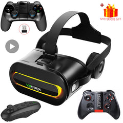 Smart Phone VR Glasses Virtual Reality Headset Bluetooth 3D Devices Headphones Helmet Goggles Lenses Smartphone Mobile Cell Viar