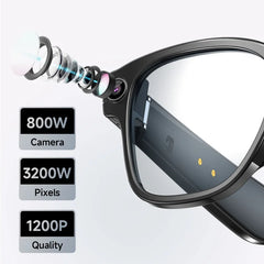 AI Smart Glasses 8 Million Camera Bluetooth Sunglasses Shoot Audio Call Video Music Player Multifunctional Smart Glasses