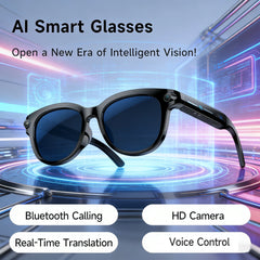 2026 AI Smart Glasses AI Translation Sunglasses Bluetooth Calling Music Player Camera Control Anti-Blue Light Glasses Men Women