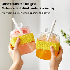 Portable Silicone Freezer Ice Trays Zero-Contact Pressure Ice Cube Mold Whiskey Ice Cream Silicone Water Bottle Ice Cube Maker