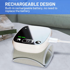 Blood Pressure Monitor Rechargeable Blood Pressure Monitors for Home Use Adjustable Automatic Wrist Cuff Voice Broadcast 2 * 120 Reading Memory for 2 Users with Carrying Case