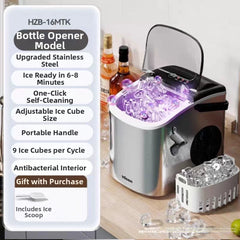220V Portable Ice Maker Machine for Home & Camping Quick Ice Self-Cleaning Small Ice Machine for Homeoutdoor Energy Efficien