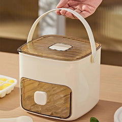 Portable Ice Maker Machine with Storage Drawer Ice Maker with Handle Compact Ice Maker Machine for Household & Outdoor Use