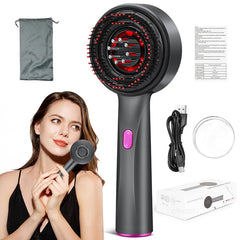 3 in 1 Red Light Therapy Head Massage Comb Hair Oil Applicator Waterproof Hair Growth Vibration Electric Scalp Massager Brush