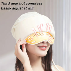 Head and Eye Massager 4 Modes 3 Hot Compress Gears Gasbag Wrapping Electric Mask
