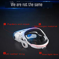 Shinecon Virtual Reality VR Glasses 3D Headset Viar Device Smart Helmet Lenses Goggle for Mobile Phone Cell Smartphone Headphone