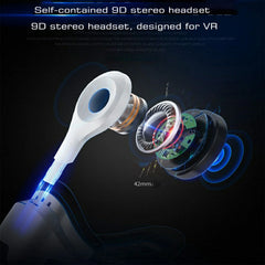 Shinecon Virtual Reality VR Glasses 3D Headset Viar Device Smart Helmet Lenses Goggle for Mobile Phone Cell Smartphone Headphone