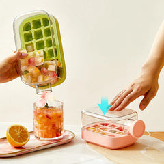 Portable Silicone Freezer Ice Trays Zero-Contact Pressure Ice Cube Mold Whiskey Ice Cream Silicone Water Bottle Ice Cube Maker