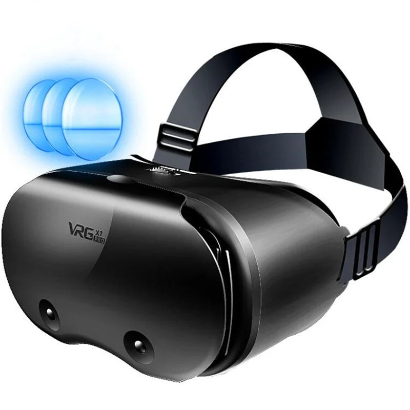Original pro X7 VR Virtual Reality 3D Glasses Box VR Google Cardboard Helmet for IOS Android 5-7" Smartphone,Wireless Rocker