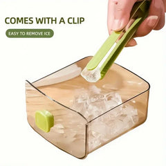 48-Cube Double-Deck Portable Ice Maker with Easy-Press Lid, Silicone Trays, and Durable Plastic - Countertop Kitchen Appliance for DIY Frozen Foods, Summer Beverages, and Beverage Cooling