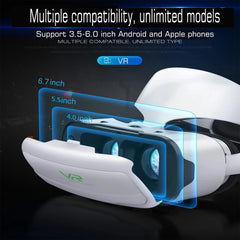 Shinecon Virtual Reality VR Glasses 3D Headset Viar Device Smart Helmet Lenses Goggle for Mobile Phone Cell Smartphone Headphone