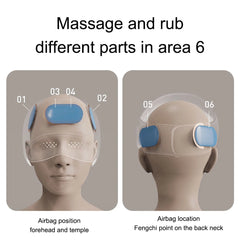 Head and Eye Massager 4 Modes 3 Hot Compress Gears Gasbag Wrapping Electric Mask