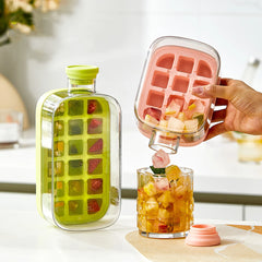 Portable Silicone Freezer Ice Trays Zero-Contact Pressure Ice Cube Mold Whiskey Ice Cream Silicone Water Bottle Ice Cube Maker