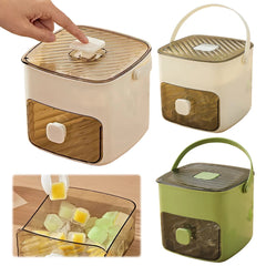 Portable Ice Maker & Storage Drawer Ice Maker with Handle Compact Ice Maker Machine for Home Office Household & Outdoor Use