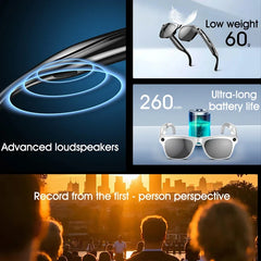 6K HD AI Smart Glasses Multifunctional Camera Chatgpt Bluetooth Call Voice Assistant Music Player AI Translation Glasses